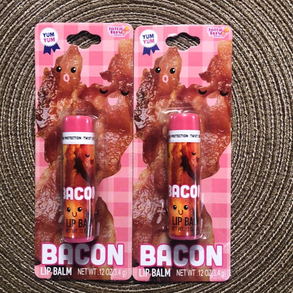 2 Pkgs Lotta Luv Lip Balm Bacon